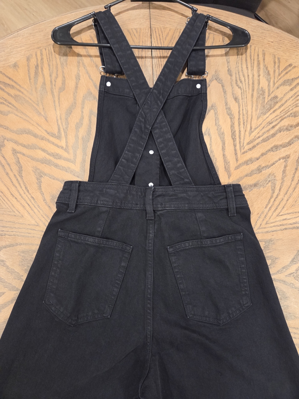 Sailor Overalls Women Size 4 Black Denim Wide Leg Jumpsuit - Picture 6 of 10